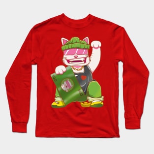 maneki neko the lucky cat Long Sleeve T-Shirt